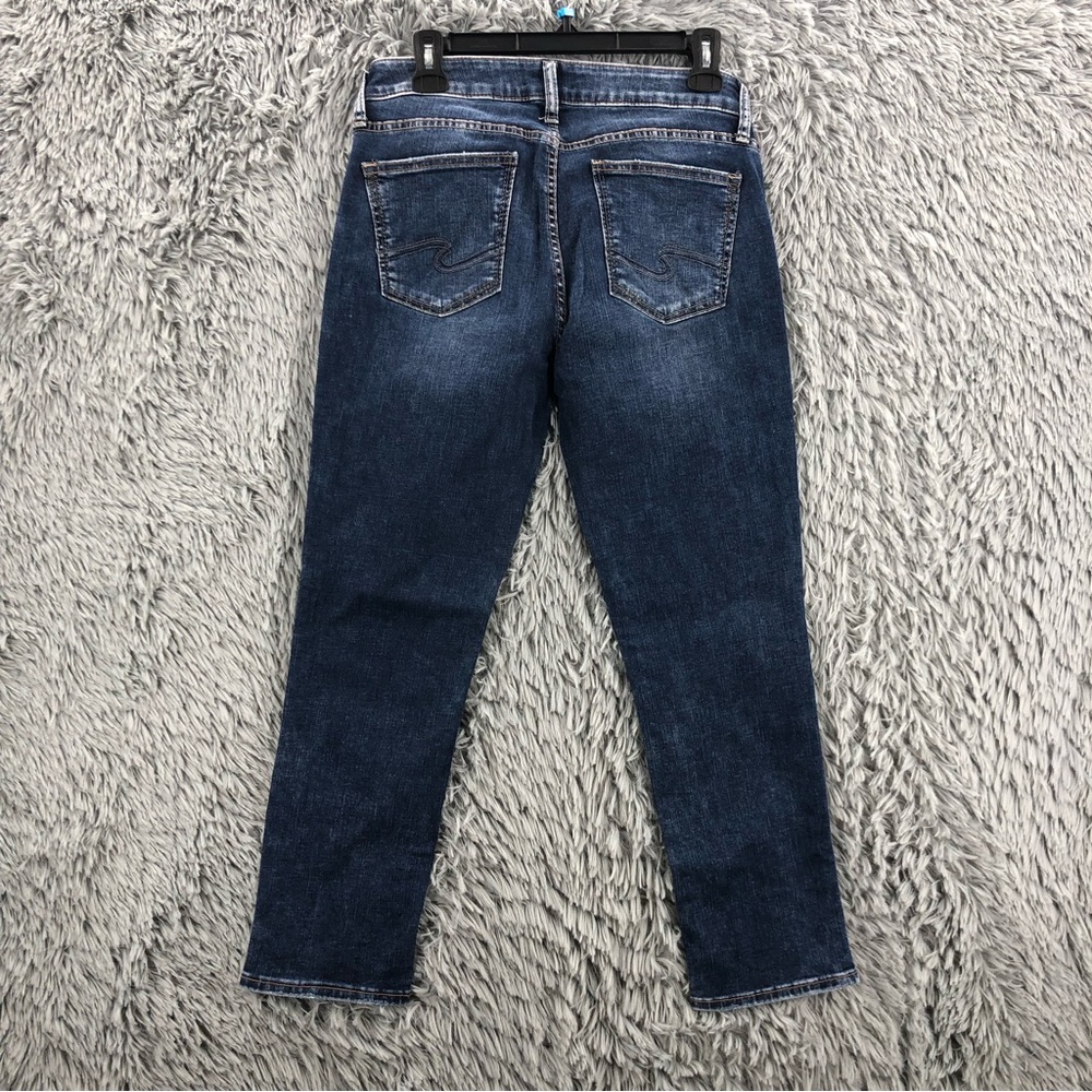 Silver Jeans Elyse Slim Crop Womens Size 29 Distressed Jeans